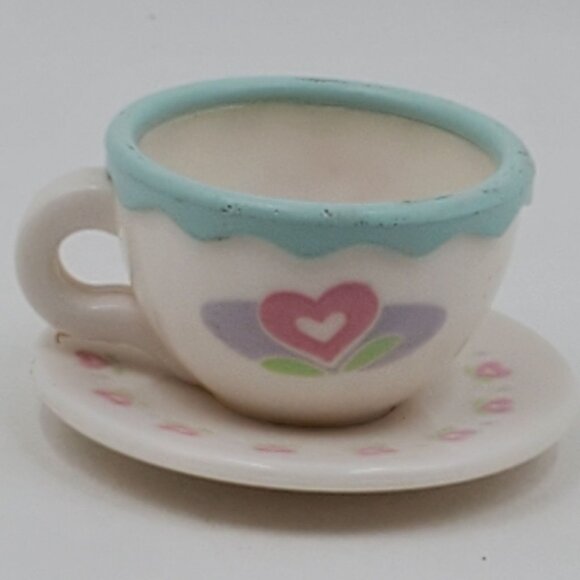 Vintage Miniature Tea Cup and Saucer Set Dolhouse Accessories - Picture 2 of 6